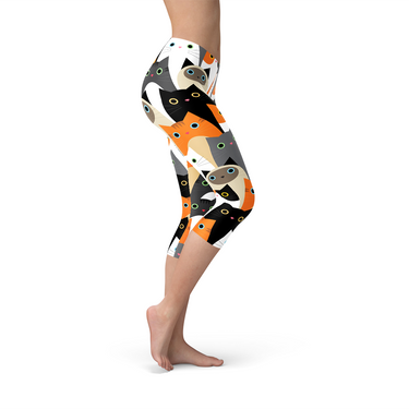 cat pattern leggings